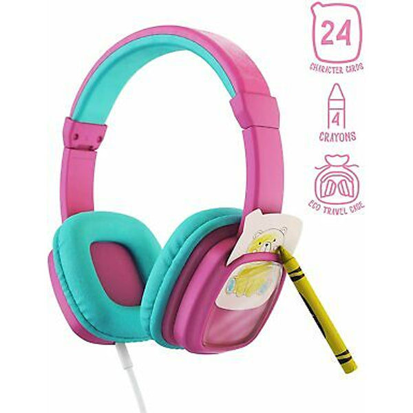 PLANET BUDDIES GIRL WIRED HEADPHONES DIY PINK