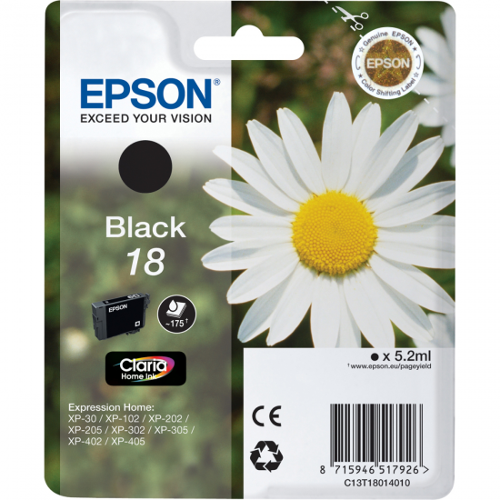 Epson Daisy Tinteiro Preto Série 18 Margarida Tinta Claria Home