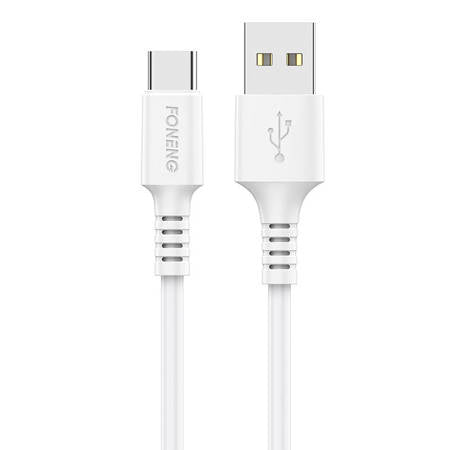 CABO USB PARA USB C FONENG, CARREGAMENTO RÁPIDO X85 3A, 1M BRANCO