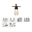 GRINALDA 20 LEDS PARA USO INTERIOR/EXTERIOR IP44 BRANCO QUENTE TI