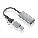 CONVERSOR HDMI AISENS A109-0913 USB + USB TIPO-C 3.1 MACHO - HDMI
