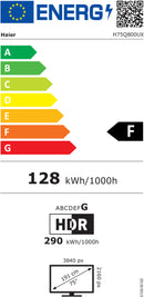 TV HAIER H75Q800UX( 75" - 191 CM - QLED UHD 4K  - SMART TV GOOGL