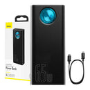 POWERBANK BASEUS AMBLIGHT 30000MAH, 4XUSB, USB-C, 65W (PRETO)