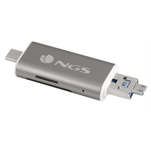 NGS ALLYREADER leitor de cartões USB/Micro-USB Cinzento, Branco