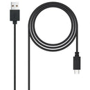Nanocable 10.01.2103 cabo USB 3 m USB 2.0 USB A USB C Preto