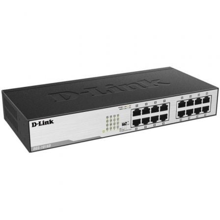 D-Link DGS-1016D/E switch de rede Não-gerido Preto, Metálico