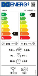 MÁQUINA DE LAVAR E SECAR ROUPA HOVER HDP 4149AMBC/1-S 14/9KG