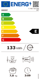 MÁQUINA DE SECAR ROUPA INDESIT CYSD72DWWSPT( 7 KG - CONDENSAÇÃO C