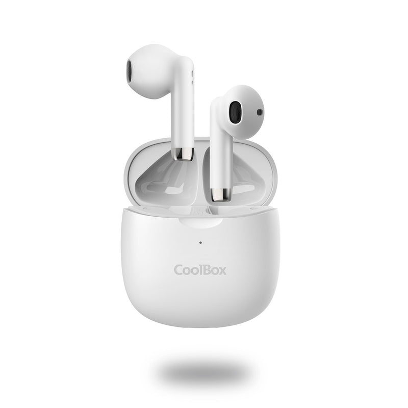 CoolBox AURICULARES BLUETOOTH CON MICROFONO TWS-01 BLANCO Auscult