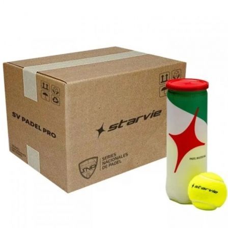 CAJÓN BOLAS STARVIE PADEL MASTER 24 PACKS DE 3 UNIDADES