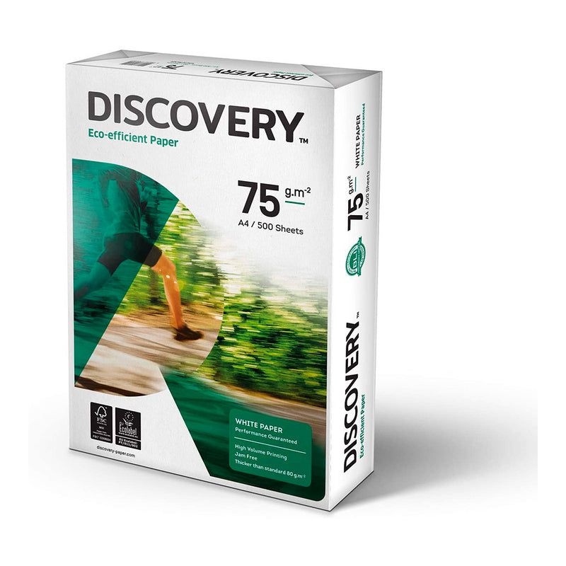 PACK COM 500 FOLHAS DE PAPEL MULTIFUNÇÕES DISCOVERY DINA4 75G