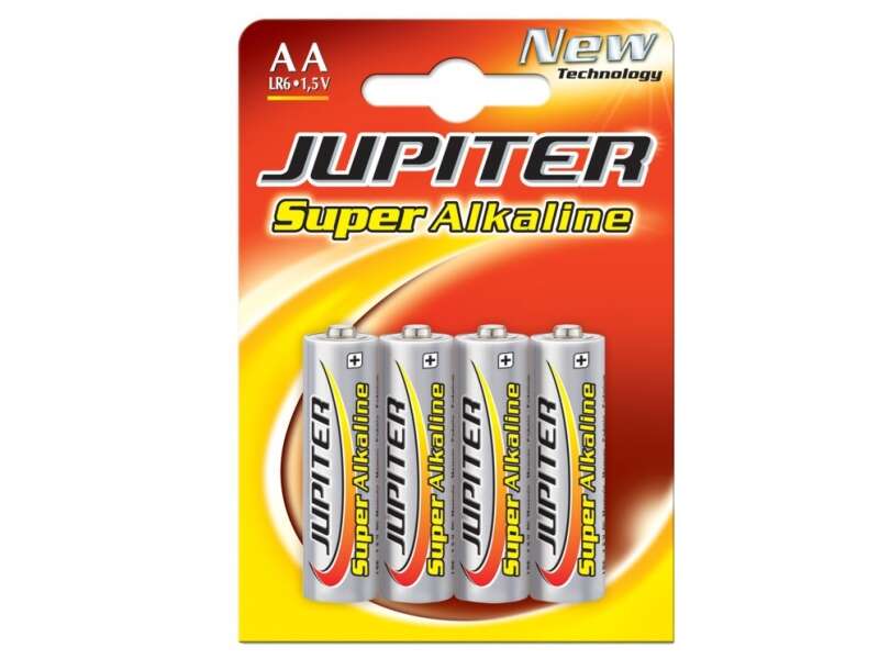 JUPITER PACK DE 4 PILAS ALCALINAS LR6 AA - ALTA TECNOLOGIA - FIAB