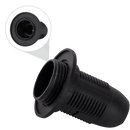 SUPORTE DE LÂMPADA DE TERMINAL DE MOLA DE PLÁSTICO PRETO E14