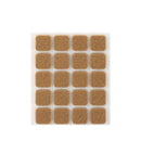 PACK 20 FELTROS ADESIVOS SINTETICOS CASTANHO 17X17MM PLASFIX INOF