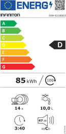 MÁQUINA DE LAVAR LOUÇA INFINITON DIW6218DD3 14 CONJUNTOS