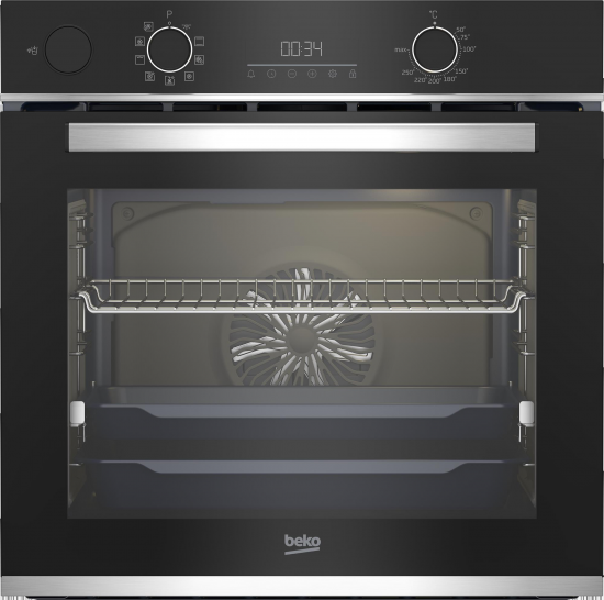 BEKO FORNO MULTIF VAPOR 9PROG VIDRO PRETO E INOX A+