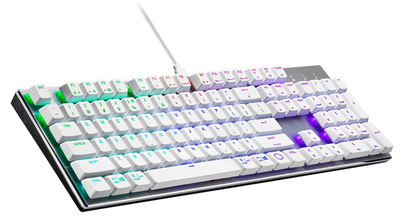 TECLADO GAMING COOLER MASTER SK652WHITETTC LOW RED PT