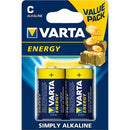 PILHA ALCALINA ENERGY C, 1,5 V, (BLISTER 2 UNIDADES)