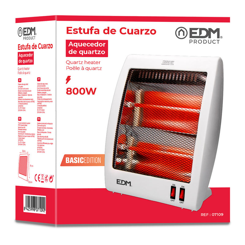 AQUECEDOR DE QUARTZO MODELO PLANO - ANTI-QUEDA 400-800W EDM