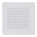 GRELHA DE VENTILAÇÃO QUADRADA COM PLUGUES E MOSQUITEIRO 100X100X7