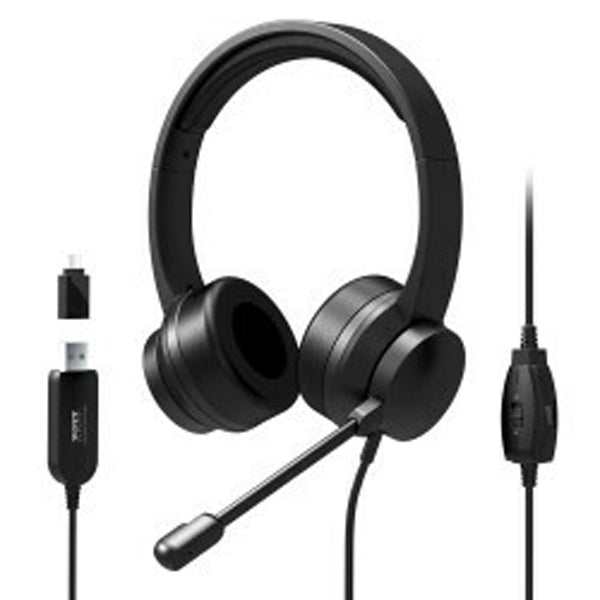 PORT HEADSET CONFORT OFFICE STEREO USB 4 CONTROLES COMANDO NOISE