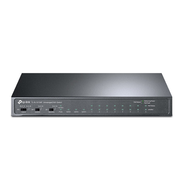 8-PORT 10100MBPS + 3-PORT GIGABIT DESKTOP SWITCH WITH 8-PORT POE+