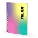 CADERNO A4, ESPIRAL, CAPA DURA, 120 FOLHAS QUADRICULADAS, FAIXA C