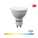 LÂMPADA LED DICROICA REGULÁVEL GU10 6W 500LM 6400K LUZ FRIA Ø5X5,