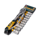 JOGO (12 PCS.) DE SOQUEES E ACESSORIOS DE 1/2´´ EK610 MOTA