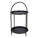 MESA AUXILIAR METAL PRETO Ø40 X 66 CM