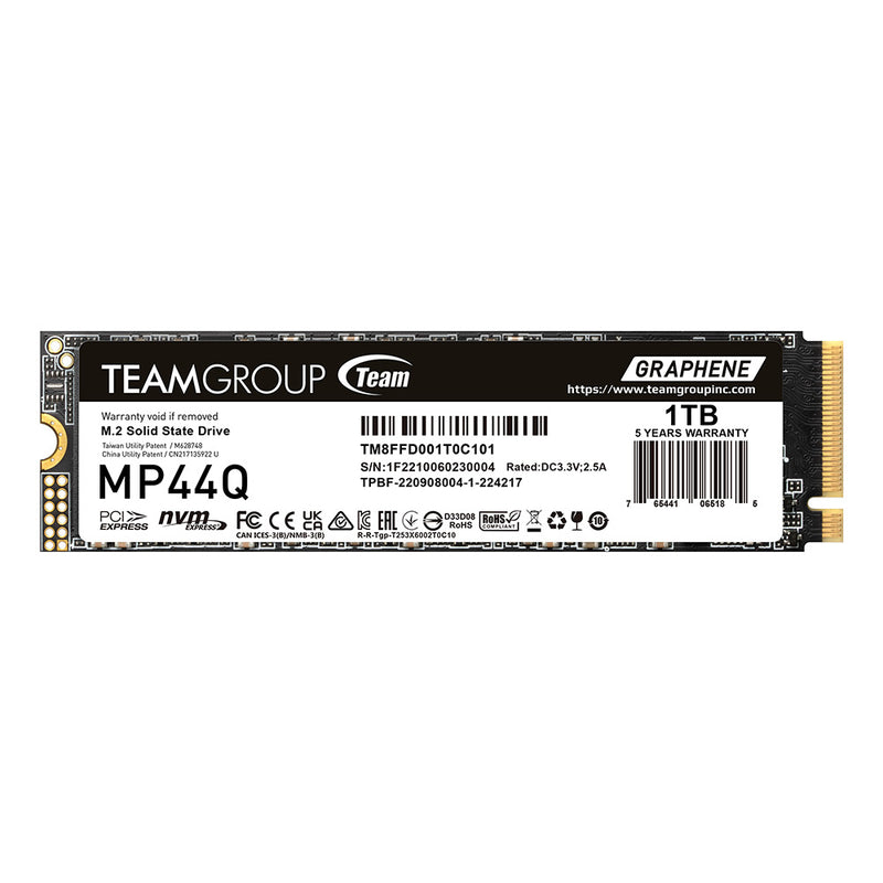 SSD M.2 PCIE 4.0 NVME TEAM GROUP 2TB MP44Q - 7400R6500W CDISSIP G