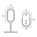 SUPORTE TUBULAR OVAL PARA GUARDA-ROUPA, LATERAL E CENTRAL, MODELO