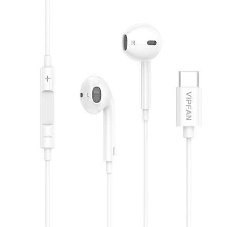 FONES DE OUVIDO COM FIO USB-C 1.1 M (BRANCO)