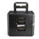 CAIXA DE FERRAMENTAS COM 3 GAVETAS, RODAS E FECHO STACKTECH, 53 X