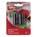 APLI PACK DE 2 RECAMBIOS DE CARTUCHO DE TINTA PARA ETIQUETADORAS