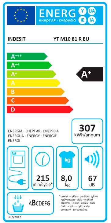 MÁQUINA DE SECA ROUPA INDESIT - YT M10 81 R EU