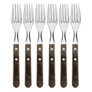 JOGO DE GARFOS JUMBO DE MESA 6 PEÇAS POLYWOOD CASTANHO 20,5CM TRA