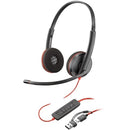 POLY Headset Estéreo Blackwire 3220 com USB-C + Adaptador USB-C/A