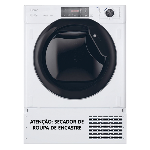 MÁQUINA DE SECAR ROUPA HAIER DE ENCASTAR  HDBI H7A2TBEX-S