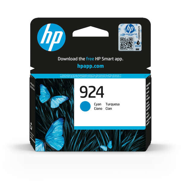 HP Tinteiro Original 924 Ciano