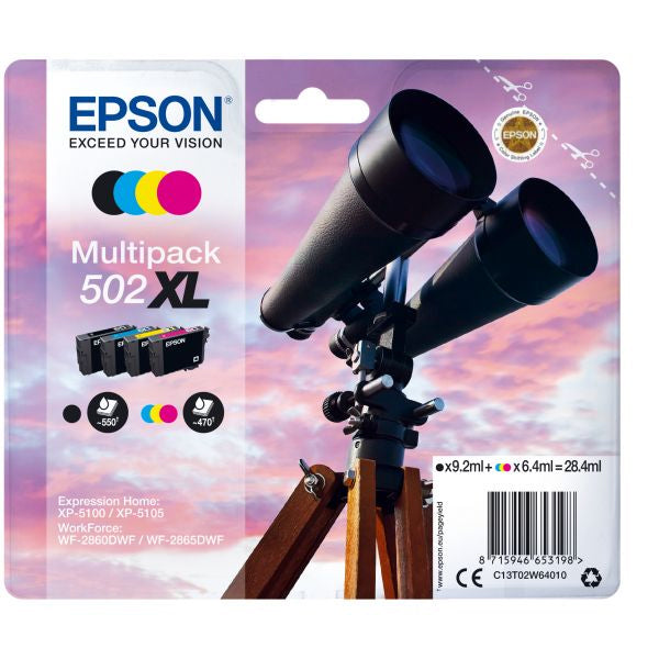 PACK 4 TINTEIROS EPSON 502XL