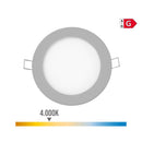 MINI DOWNLIGHT LED REDONDO DE ENCASTRAR 6W 4000K LUZ DIA COR CROM