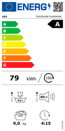 AEG - MÁQ. SECAR ROUPA TR939V4PB