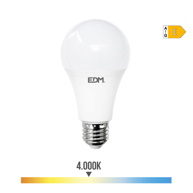 LLÂMPADA STANDARD LED E27 24W 2700LM 4000K LUZ DO DIA Ø7X13,6CM E