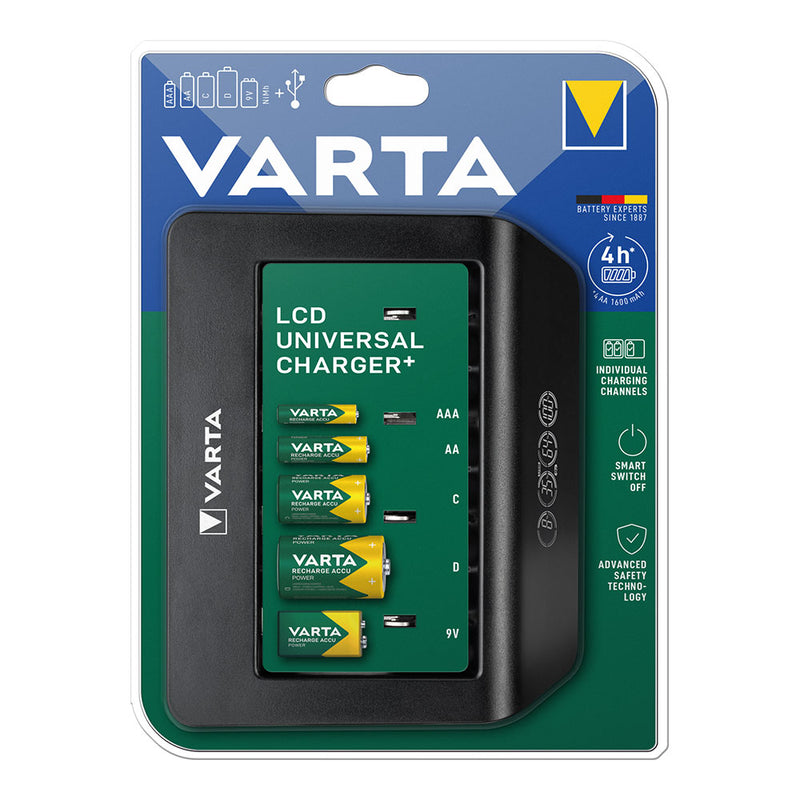 CARREGADOR VARTA LCD MULTI CHARGER+SEM PILHAS 1600MAH 100/220V 4H