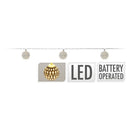 GRINALDA BRANCO QUENTE FIXO 10 LEDS COM BOLAS BRANCAS (2,5CM) A P