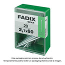 CAIXA M 20 UNID. PREGO CP AÇO 2,7X60MM FADIX