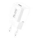 CARREGADOR DE PAREDE FONENG EU38, USB-C, 20W BRANCO