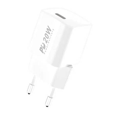 CARREGADOR DE PAREDE FONENG EU38, USB-C, 20W BRANCO