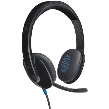 Logitech H540 USB Computer Headset Auscultadores Com fios Fita de